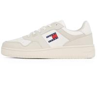 Tommy Jeans Sneaker con Suela Cupsole Hombre Retro Basket Calzado Deportivo, Marfil (Ivory), 41