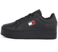 Tommy Jeans Sneaker con Suela Cupsole Mujer Flatform con Plataforma, Negro (Black), 37
