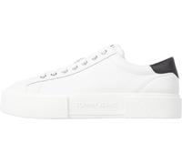 Tommy Jeans Sneaker Flatform Mujer de piel, Blanco (Ecru / Black), 38
