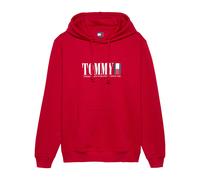 Tommy Jeans Sudadera Hombre Graphic Hoodie con Capucha, Rojo (Sapphire Red), XXL