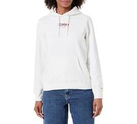 Tommy Jeans Sudadera con Capucha TJW REG ESS Logo 2 EXT DW0DW21921 para Mujer, Color Blanco (Crudo), Talla M, Blanco (Ecru), M
