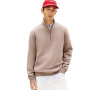 Tommy Jeans Sudadera con Cremallera Hombre Fleece con Cuello Medio, Beige (Ivy Mink), S