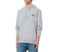 Tommy Jeans Sudadera Hombre Entry Graphic con Capucha, Gris (Grey Htr), XXL