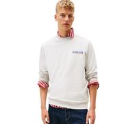 Tommy Jeans Sudadera Hombre Entry Play con Cuello Redondo, Gris (Ice Grey Heather), L
