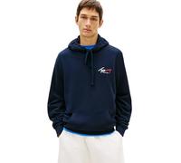 Tommy Jeans Sudadera Hombre Entry Sign con Bolsillo Canguro, Azul (Dark Night Navy), S