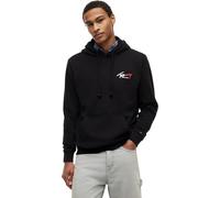 Tommy Jeans Sudadera para hombre Entry Sign con bolsillo canguro Negro M