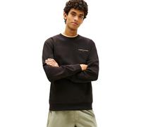 Tommy Jeans Sudadera Hombre Linear con Cuello Redondo, Negro (Black/Faded Sun Kiss), S