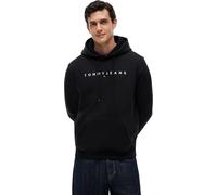 Tommy Jeans Sudadera Hombre Linear Logo con Capucha, Negro (Black), M