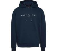 Tommy Jeans Sudadera Hombre Linear Logo con Capucha, Azul (Dark Night Navy), L