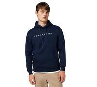 Tommy Jeans Sudadera Hombre Linear Logo con Capucha, Azul (Dark Night Navy), M