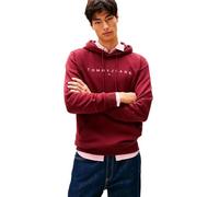 Tommy Jeans Sudadera Hombre Linear Logo con Capucha, Rojo (Red Wine Multi), L