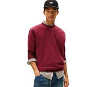 Tommy Jeans Sudadera Hombre Regular Fit Flag Fleece con Cuello Redondo, Rojo (Red Wine), XS