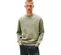 Tommy Jeans Sudadera Hombre Regular Fit Flag Fleece con Cuello Redondo, Verde (Utility Sage), XS