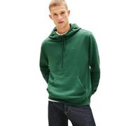 Tommy Jeans Sudadera Hombre Regular Fit Flag Fleece Hoodie con Capucha, Multicolor (Shadow Pine), L