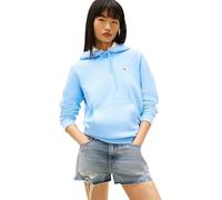 Tommy Jeans Sudadera Mujer Flag Regular Fit, Azul (Light Powdery Blue), S
