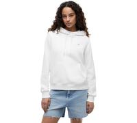 Tommy Jeans Sudadera Mujer Flag Regular Fit, Blanco (White), M