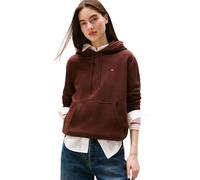 Tommy Jeans Sudadera Mujer Flag Regular Fit, Marrón (Rich Brown), XS