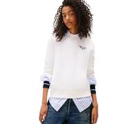 Tommy Jeans Sudadera Mujer Logo de algodón, Blanco (Ecru), L