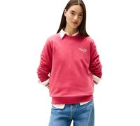 Tommy Jeans Sudadera Mujer Logo de algodón, Rojo (Vintage Cerise), 2XL