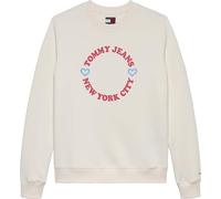 Tommy Jeans Sudadera Mujer TJ X NYC Crewneck Regular Fit, Beige (Ancient White), L