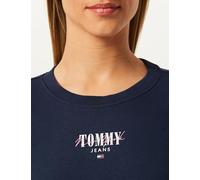 Tommy Jeans Sudadera sin Capucha para Mujer Essential Logo, Azul (Dark Night Navy), 5XL