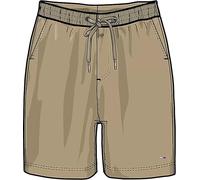 Tommy Jeans Sweatshorts Hombre Flag Beach con Cintura Ajustable, Beige (Relic Tan), XS