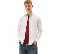 Tommy Jeans TJM - Camisa Oxford a Rayas Delgadas EXT DM0DM20668 L/S, Color Verde (Verde Oscuro/Rayas), Talla M, Verde (Verde Oscuro/Rayas), M
