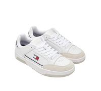 Tommy Jeans TJM Cupsole Em0em01660 - Zapatos Bajos de Piel para Hombre, White, 41 EU