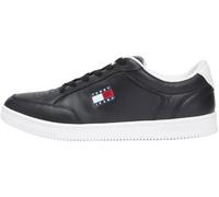 Tommy Jeans TJM Cupsole Long Lace Leather EM0EM01707 Low Top para Hombre, Color Negro (Negro), 11 UK, Black, 46 EU