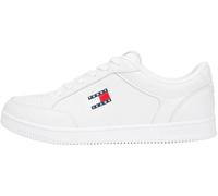 Tommy Jeans TJM Cupsole Long Lace Leather Em0Em01707, Parte Superior Baja Hombre, White (Ecru), 41 EU