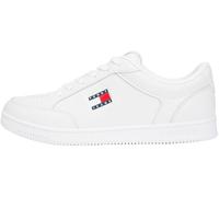 Tommy Jeans TJM Cupsole Long Lace Leather Em0Em01707, Parte Superior Baja Hombre, White (Ecru), 46 EU
