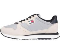 Tommy Jeans TJM Eva Runner Leather EM0EM01649 Low Top para Hombre, Beige (Arena del golfo), 10 UK, Beige Gulf Sand, 44 EU