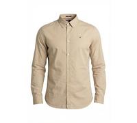 Tommy Jeans TJM Original DM0DM04405 Camisa elástica para Hombre, Color Beige (Arena del golfo), Talla S, Beige (Arena del Golfo), S