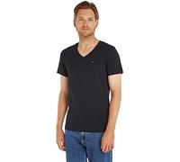 Tommy Jeans TJM ORIGINAL JERSEY V NECK TEE DM0DM04410, Camiseta, Hombre, Tommy Black, M