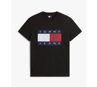 Tommy Jeans TJM Reg Big Flag SS tee Ext S/S - Camiseta para Hombre (Paquete de 1), Negro (Negro), M