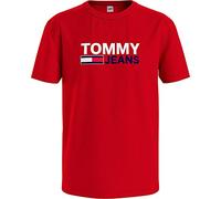 Tommy Jeans TJM REG CORP LOGO TEE DM0DM15379, Camiseta, Hombre, Deep Crimson, XS