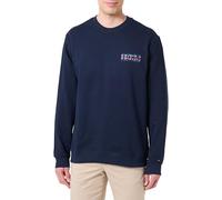 Tommy Jeans TJM Reg Entry DNA Play Crew Ext Dm0dm22377 - Sudadera para Hombre (1 Unidad), Azul (Dark Night Navy), S