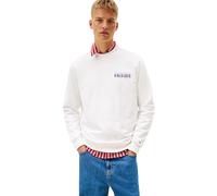 Tommy Jeans TJM REG Entry DNA Play Crew EXT DM0DM22377 - Sudadera para Hombre, Color Blanco (Crudo), Talla S, Blanco (Ecru), S
