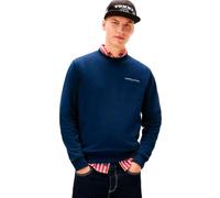 Tommy Jeans TJM REG Linear Crew EXT DM0DM20249 - Sudadera sin Botones para Hombre, Azul (Azul Marino Nocturno Oscuro), Talla S, Azul (Dark Night Navy), S