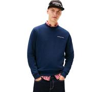 Tommy Jeans TJM REG Linear Crew EXT DM0DM20249 - Sudadera sin Botones para Hombre, Azul (Azul Marino Oscuro Nocturno), XXL, Azul (Dark Night Navy), XXL