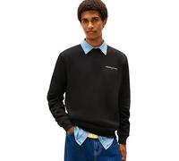 Tommy Jeans TJM REG Linear Crew EXT DM0DM20249 - Sudadera sin Botones para Hombre, Color Negro (Negro), Talla M, Negro (Negro), M