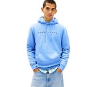 Tommy Jeans TJM REG Linear Logo Hoodie EXT DM0DM20746 - Sudadera con Capucha para Hombre, Color Azul (Light Horizon Blue), S, Azul (Light Horizon Blue), S