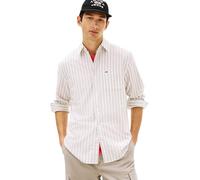 Tommy Jeans TJM Reg Oxford Shirt Ext Dm0dm22790 Camisa L/S, Grey (Ivy Mink Stripe), L para Hombre