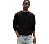 Tommy Jeans TJM Reg S Flag Crew Dm0dm20741 Sudadera de Cuello Redondo Hombre, Negro (Black), L