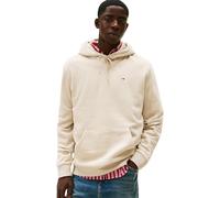 Tommy Jeans Sudadera Hombre Regular Fit Flag Fleece Hoodie con Capucha, Beige (Gulf Sand), L