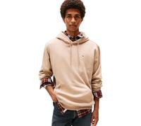Tommy Jeans TJM Reg S Flag Hoodie, Sudadera con Capucha Hombre, Beige (Coastal Taupe), S