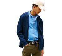 Tommy Jeans TJM REG S Flag Zip Fleece Thru DM0DM20743, Sudadera con Cremallera Hombre, Azul (Dark Night Navy), S