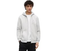 Tommy Jeans TJM REG S Flag Zip Fleece Thru DM0DM20743, Sudadera con Cremallera Hombre, Gris (Silver Grey Heather), L