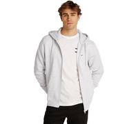 Tommy Jeans TJM REG S Flag Zip Fleece Thru DM0DM20743, Sudadera con Cremallera Hombre, Gris (Silver Grey Heather), S