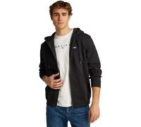 Tommy Jeans TJM REG S Flag Zip Fleece Thru DM0DM20743, Sudadera con Cremallera Hombre, Negro (Black), S